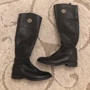 Tory Burch Black Equestrian boots
